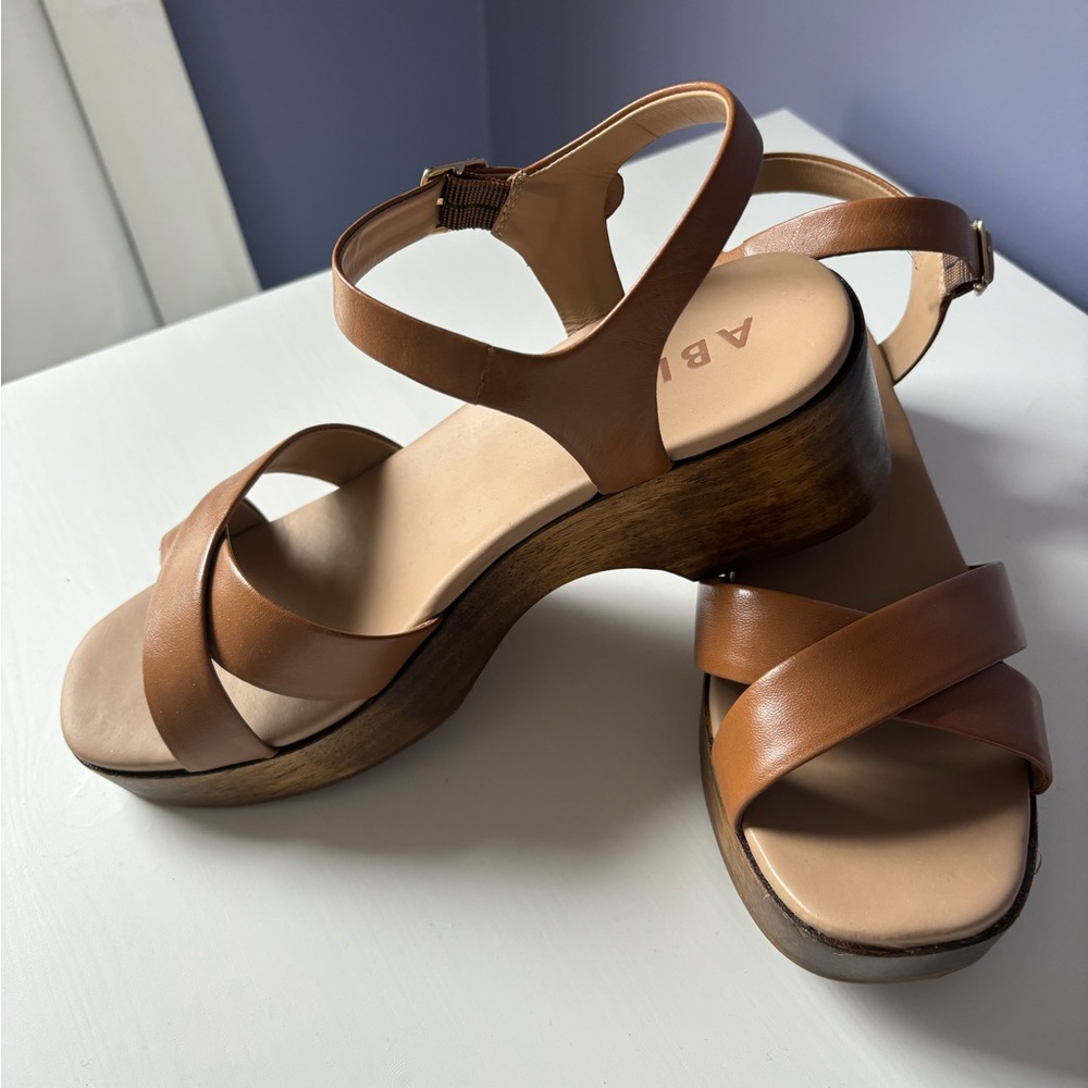 Brown clog sandals. Able brand. Size 8.